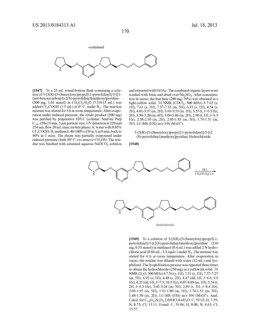 NICOTINIC ACETYLCHOLINE RECEPTOR LIGANDS AND THE USES THEREOF - diagram, schematic, and image 171