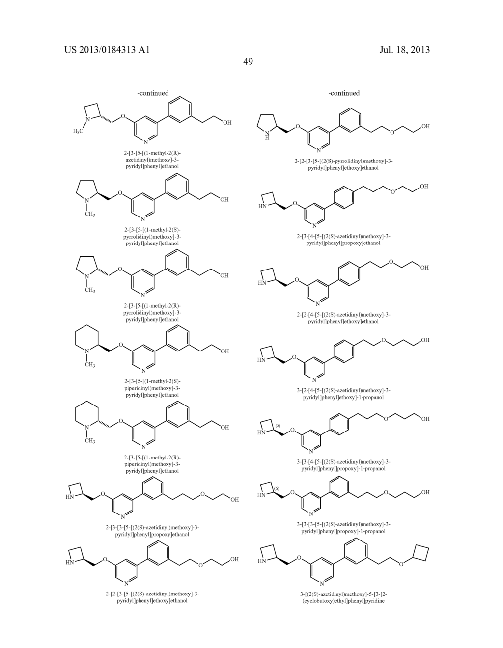 NICOTINIC ACETYLCHOLINE RECEPTOR LIGANDS AND THE USES THEREOF - diagram, schematic, and image 50