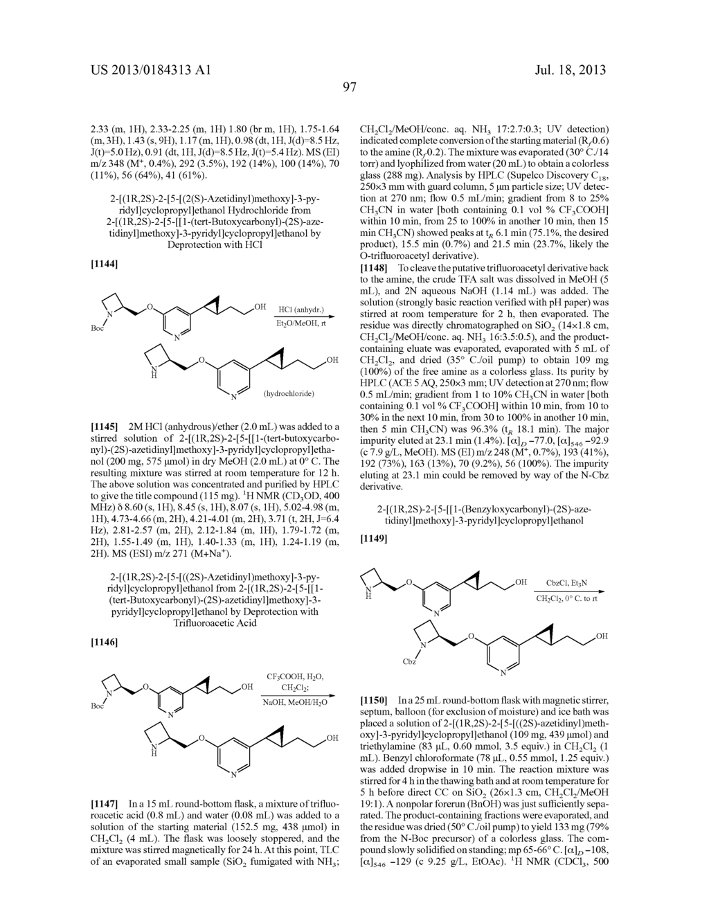 NICOTINIC ACETYLCHOLINE RECEPTOR LIGANDS AND THE USES THEREOF - diagram, schematic, and image 98