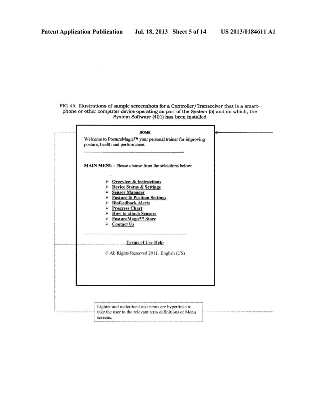 SYSTEM AND APPARATUS FOR POSTURE AND BODY POSITION CORRECTION AND     IMPROVEMENT THROUGH A COMPUTER-ASSISTED BIOFEEDBACK SYSTEM - diagram, schematic, and image 06