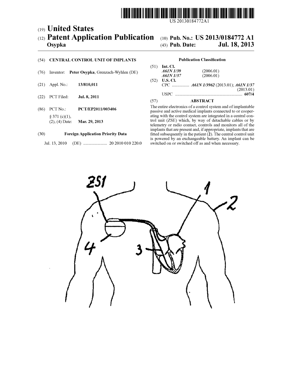 CENTRAL CONTROL UNIT OF IMPLANTS - diagram, schematic, and image 01