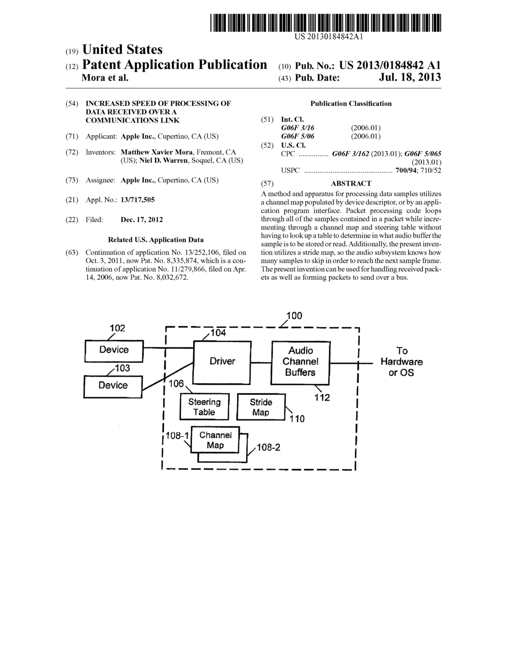 INCREASED SPEED OF PROCESSING OF DATA RECEIVED OVER A COMMUNICATIONS LINK - diagram, schematic, and image 01