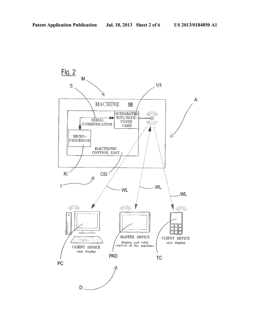 Apparatus for the centralized management of operating machines for the     production of food products - diagram, schematic, and image 03