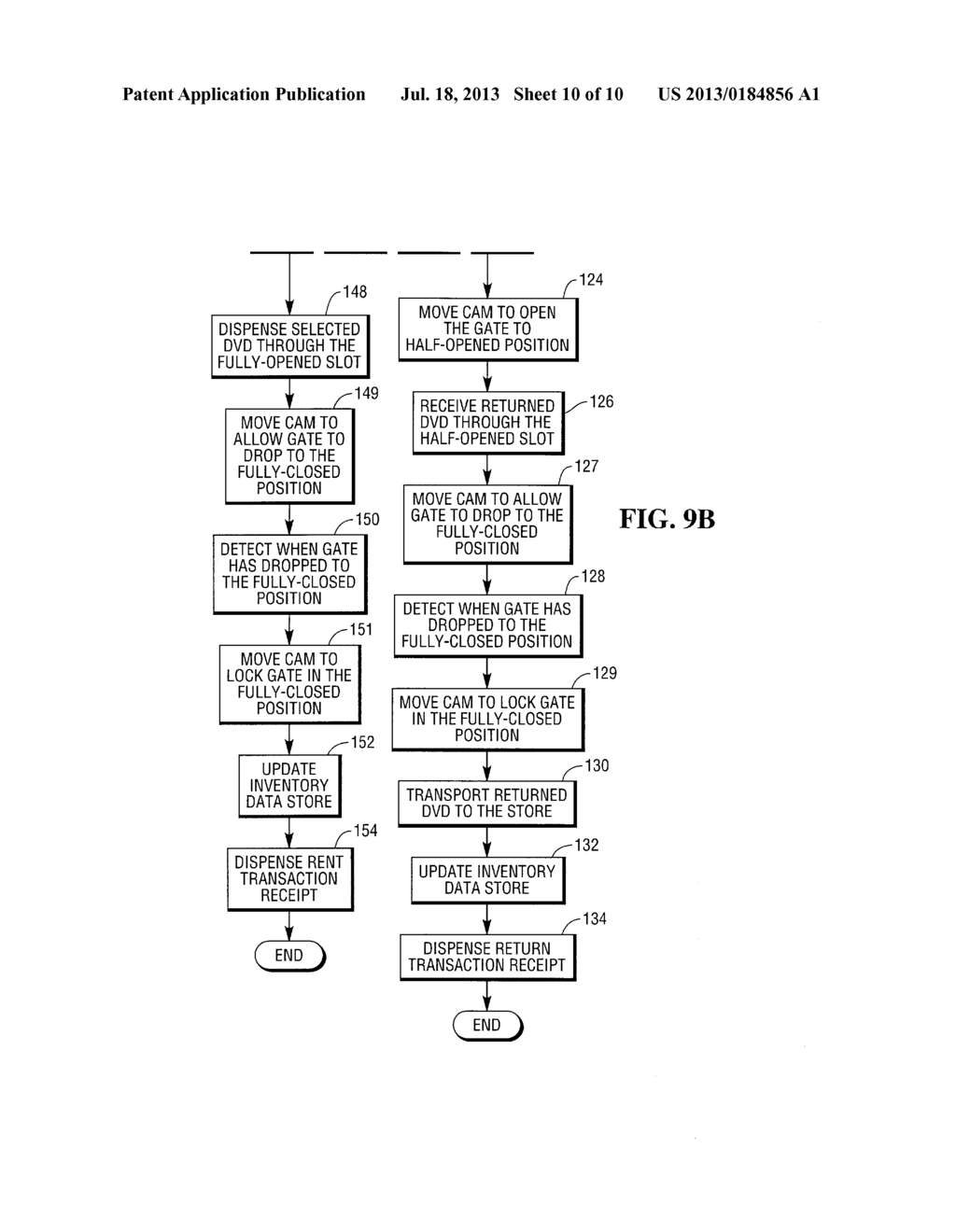 DIGITAL MEDIA RENTAL AND RETURN KIOSK HAVING A THREE-POSITION LOCKABLE     GATE MECHANISM AND METHODS OF OPERATING A DIGITAL MEDIA RENTAL AND RETURN     KIOSK - diagram, schematic, and image 11