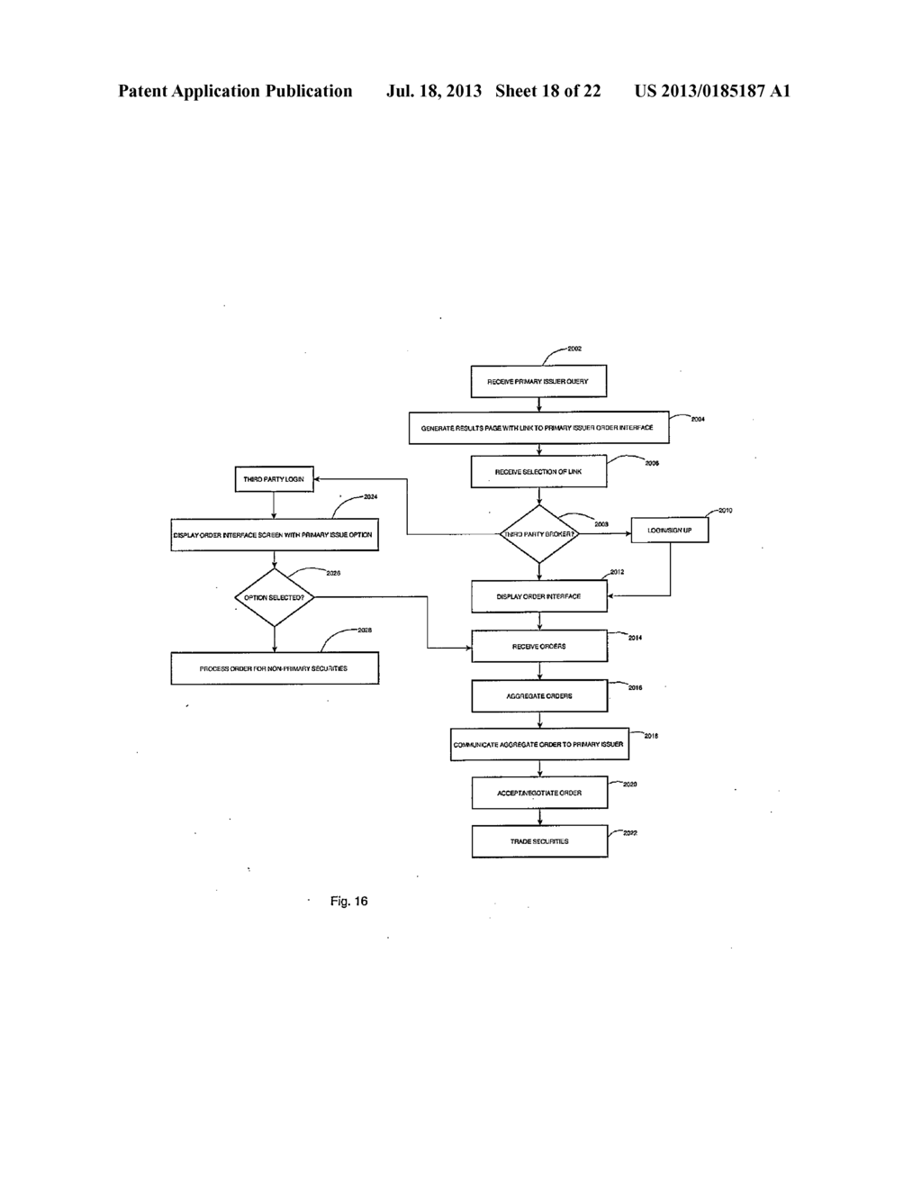 METHOD AND SYSTEM FOR AGGREGATING ORDERS FOR PRIMARY SECURITIES - diagram, schematic, and image 19