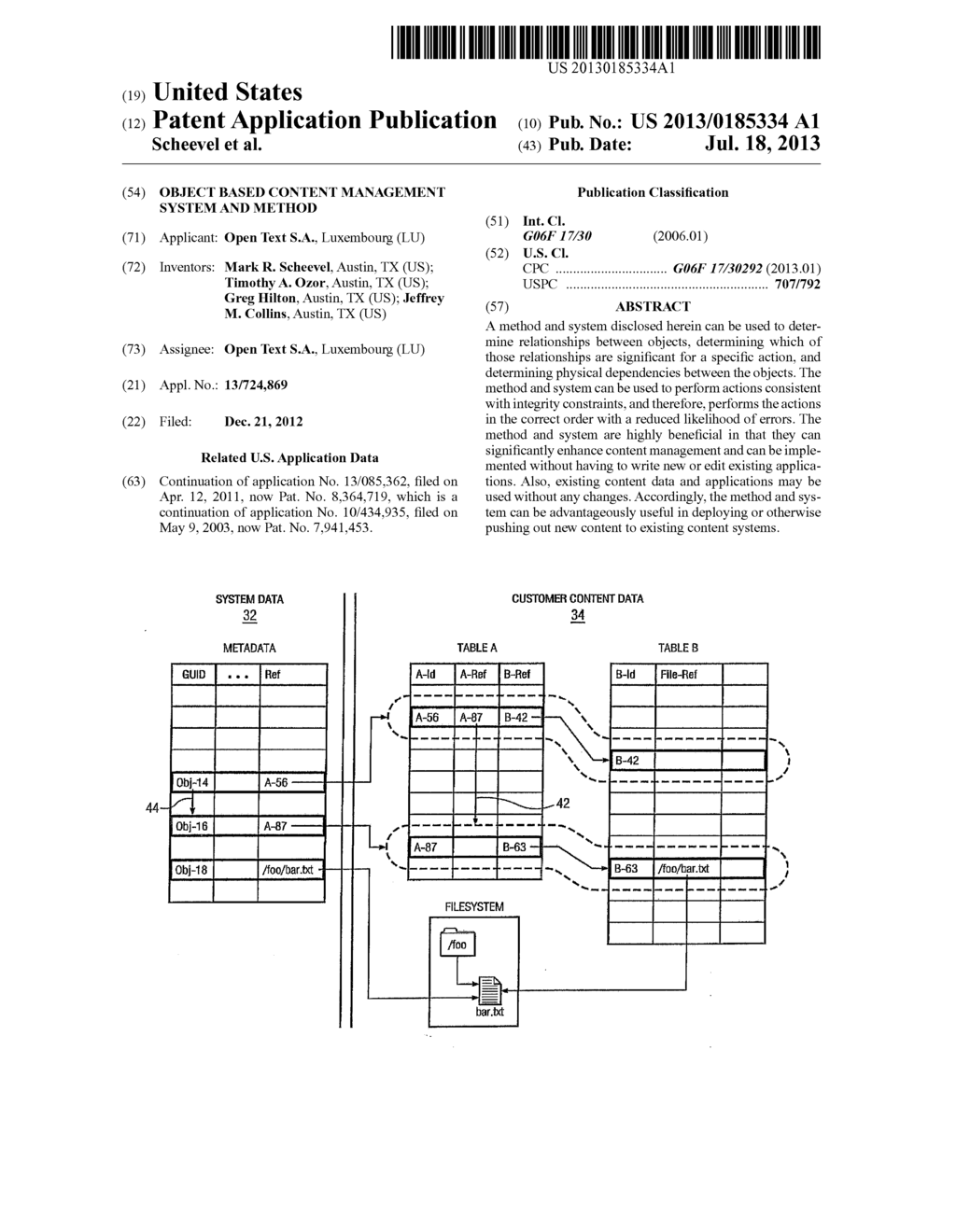 OBJECT BASED CONTENT MANAGEMENT SYSTEM AND METHOD - diagram, schematic, and image 01