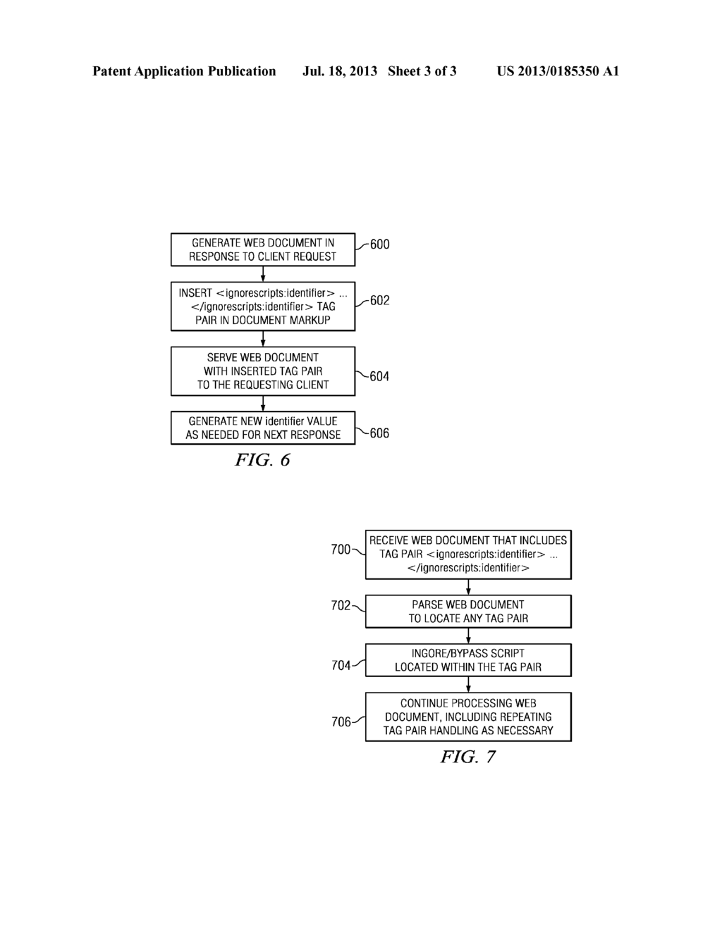 Instructing web clients to ignore scripts in specified portions of web     pages - diagram, schematic, and image 04