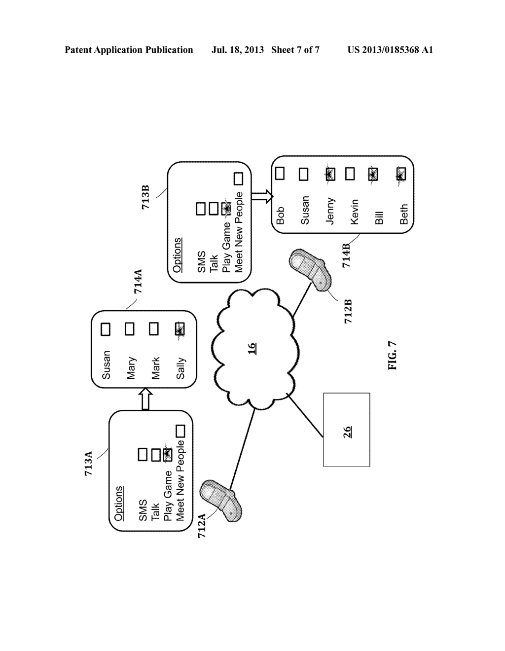 SYSTEMS AND METHODS FOR ESTABLISHING COMMUNICATIONS BETWEEN MOBILE DEVICE     USERS - diagram, schematic, and image 08