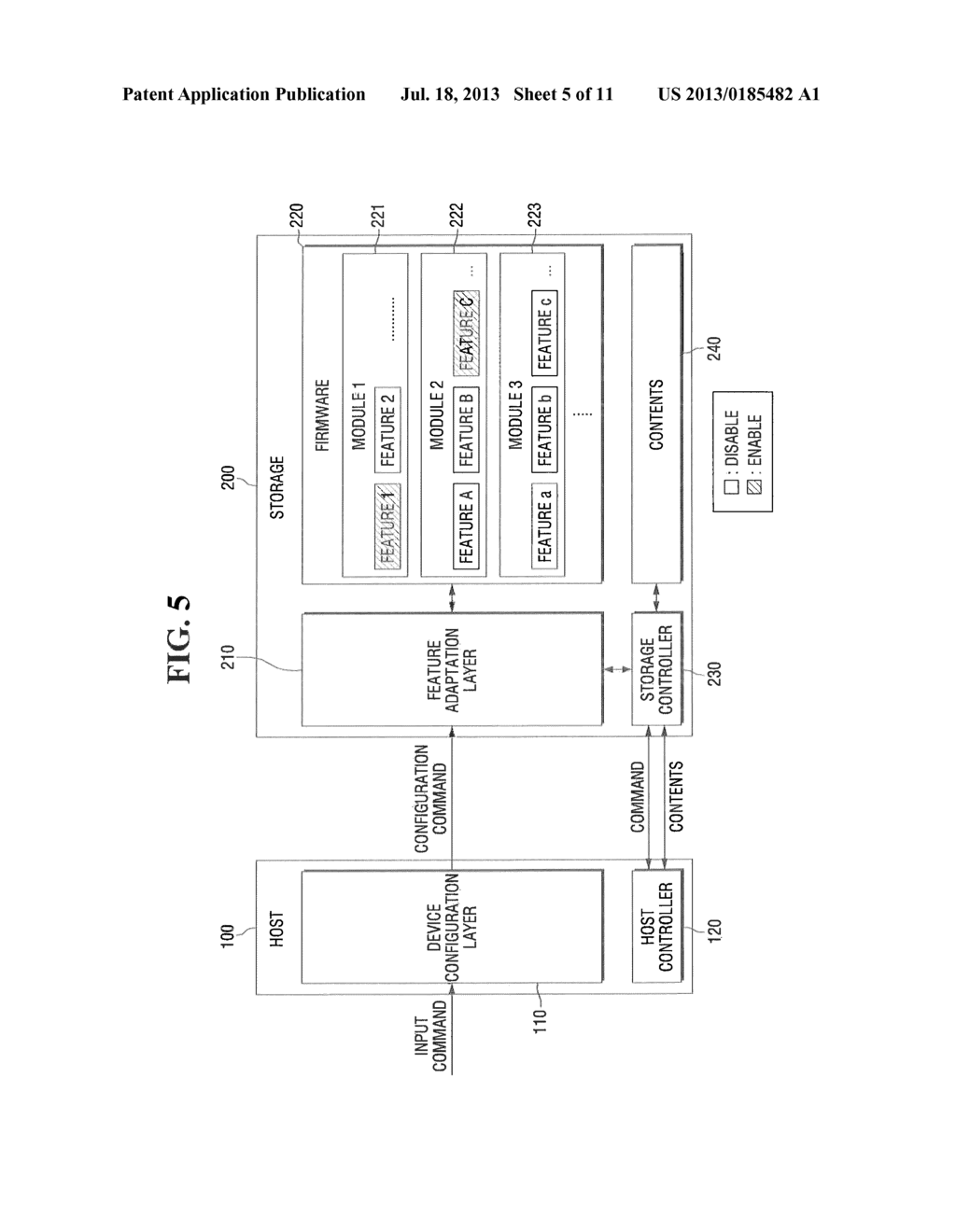 MEMORY SYSTEM USING A STORAGE HAVING FIRMWARE WITH A PLURALITY OF FEATURES - diagram, schematic, and image 06