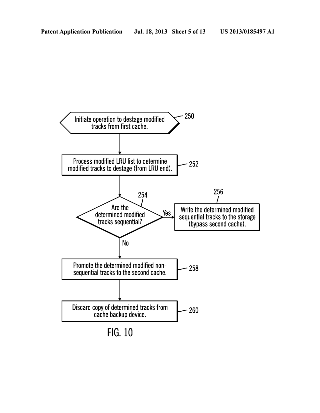 MANAGING CACHING OF EXTENTS OF TRACKS IN A FIRST CACHE, SECOND CACHE AND     STORAGE - diagram, schematic, and image 06