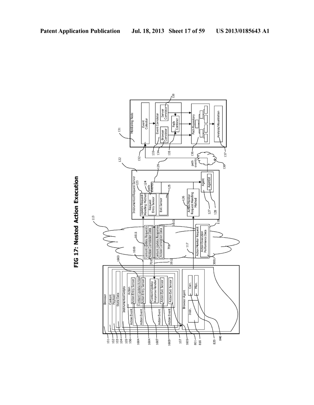 Method And System For Tracing End-To-End Transaction, Including Browser     Side Processing And End User Performance Experience - diagram, schematic, and image 18