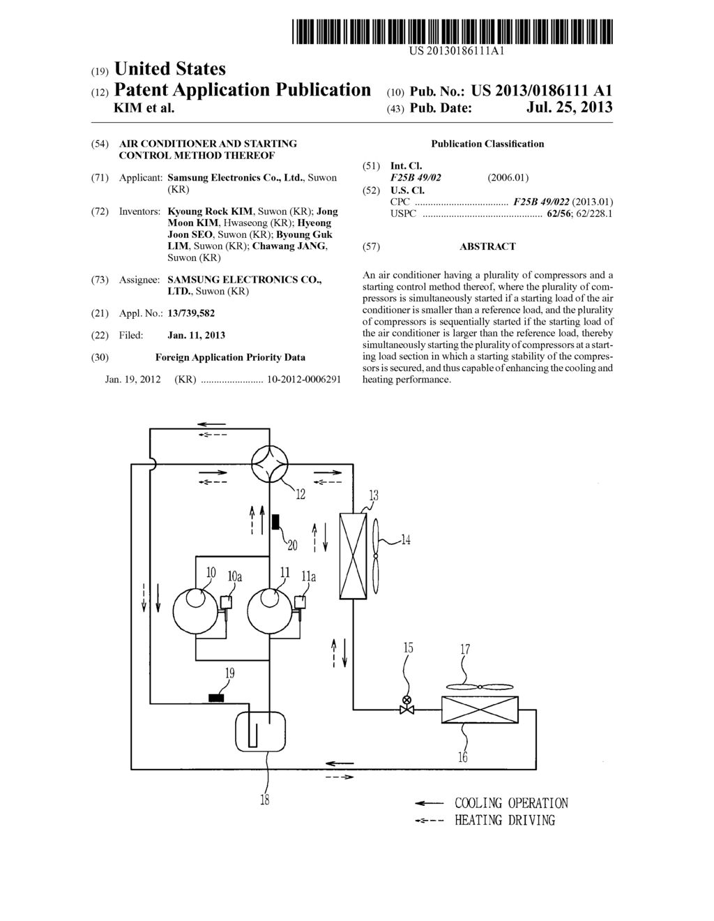 AIR CONDITIONER AND STARTING CONTROL METHOD THEREOF - diagram, schematic, and image 01