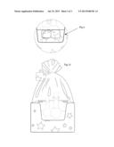 Collapsible paper gift basket diagram and image