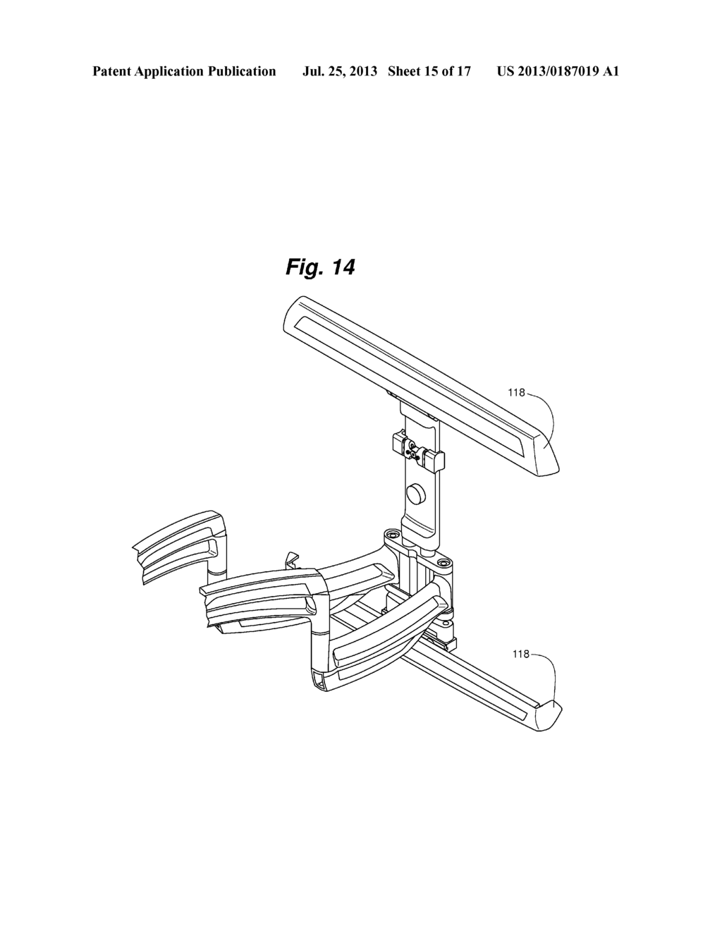 SWING ARM, TILT POSITIONABLE MOUNT FOR ELECTRONIC DISPLAY - diagram, schematic, and image 16