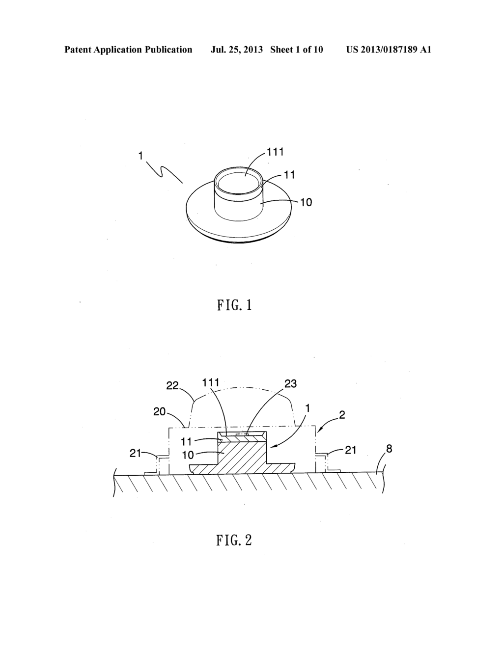 HEAT SINK BIMETALLIC PILLAR BUMP AND THE LED HAVING THE SAME - diagram, schematic, and image 02