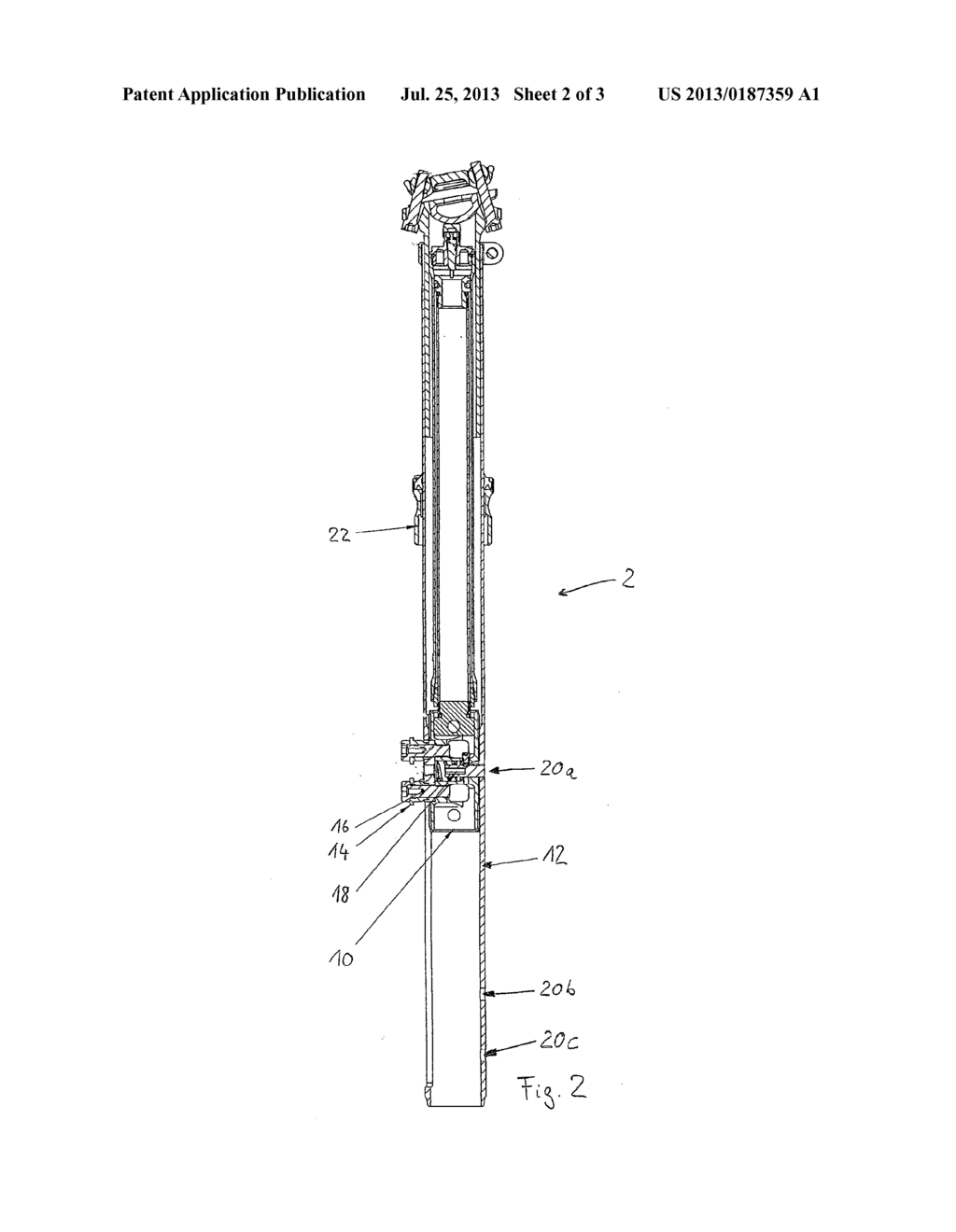 Bicycle Frame Having a Height-Adjustable Saddle Pillar - diagram, schematic, and image 03