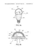 Light-emitting arrangement with organic phosphor diagram and image