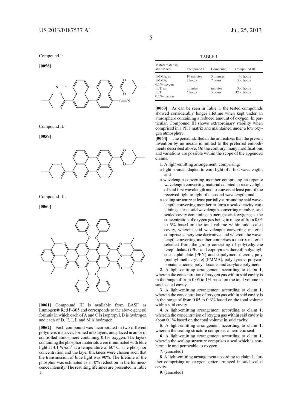 Light-emitting arrangement with organic phosphor - diagram, schematic, and image 10