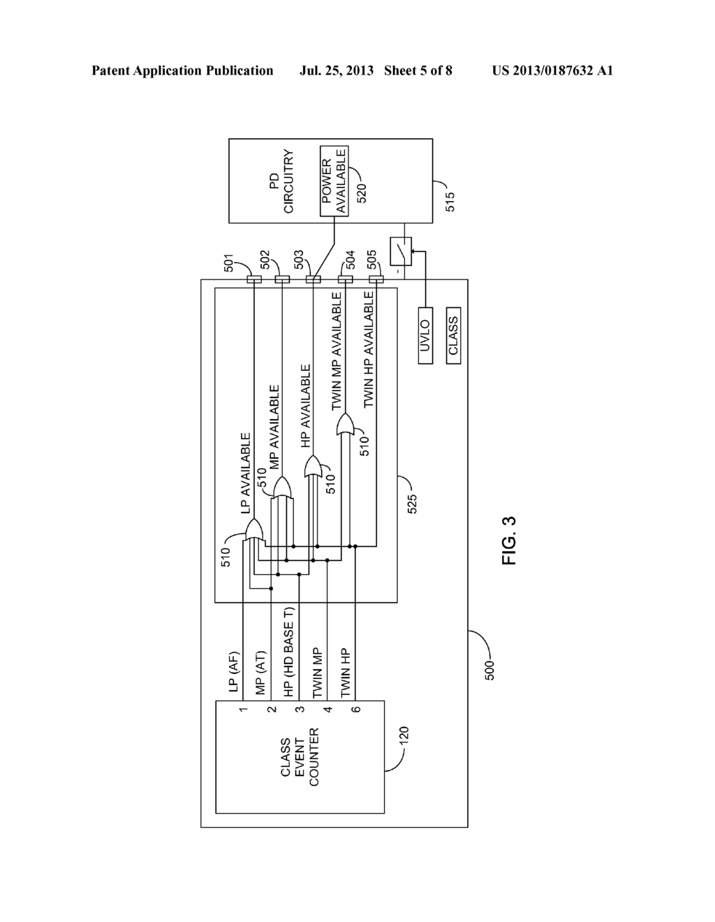 POWER DEVICE INTERFACE ARRANGED TO DETECT AMOUNT OF POWER AVAILABLE - diagram, schematic, and image 06