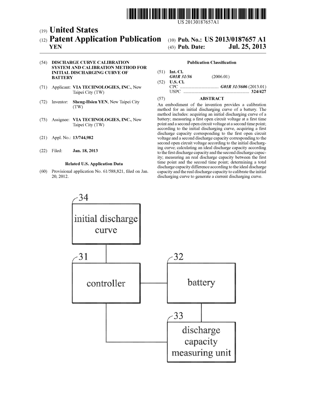 DISCHARGE CURVE CALIBRATION SYSTEM AND CALIBRATION METHOD FOR INITIAL     DISCHARGING CURVE OF BATTERY - diagram, schematic, and image 01