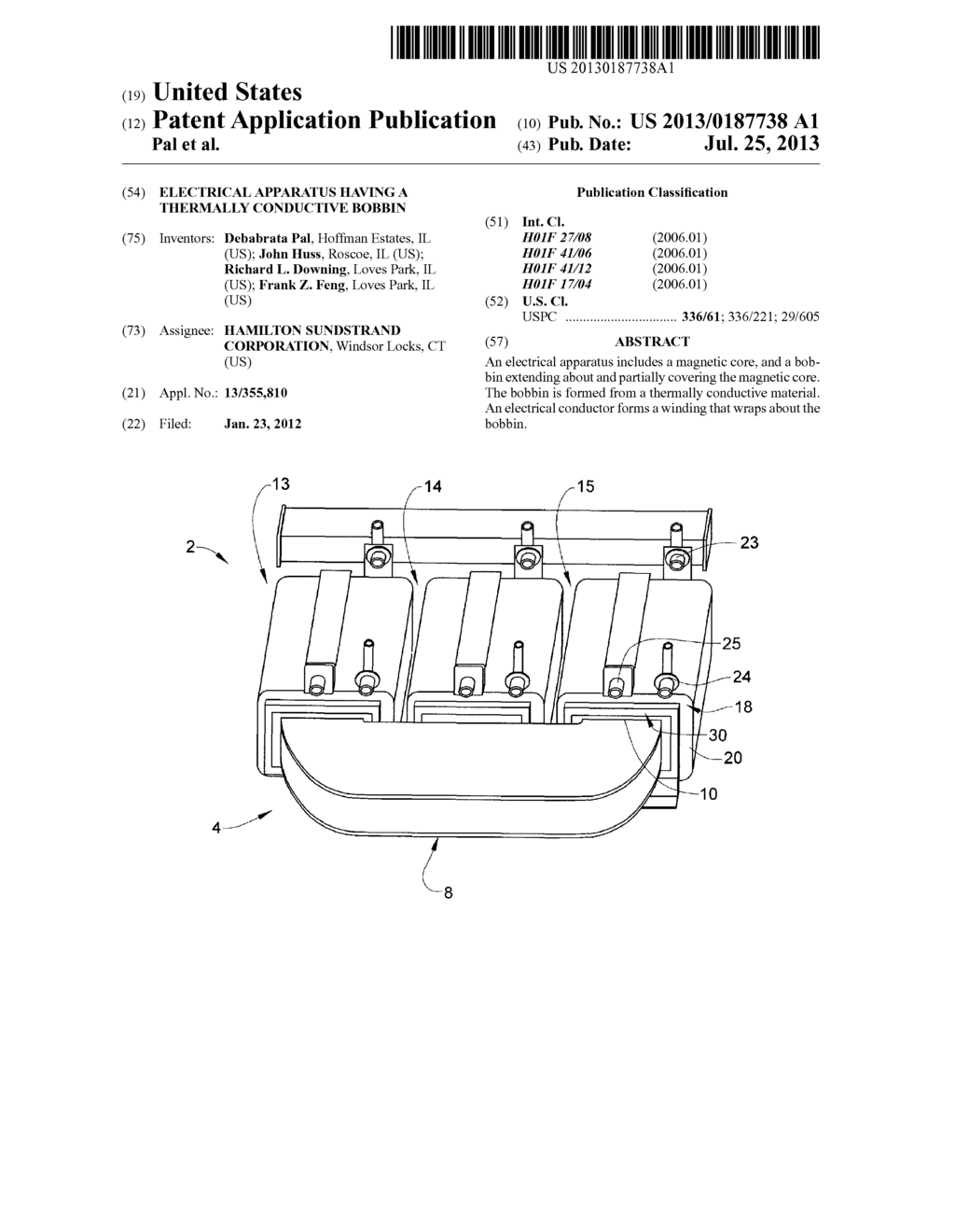 ELECTRICAL APPARATUS HAVING A THERMALLY CONDUCTIVE BOBBIN - diagram, schematic, and image 01