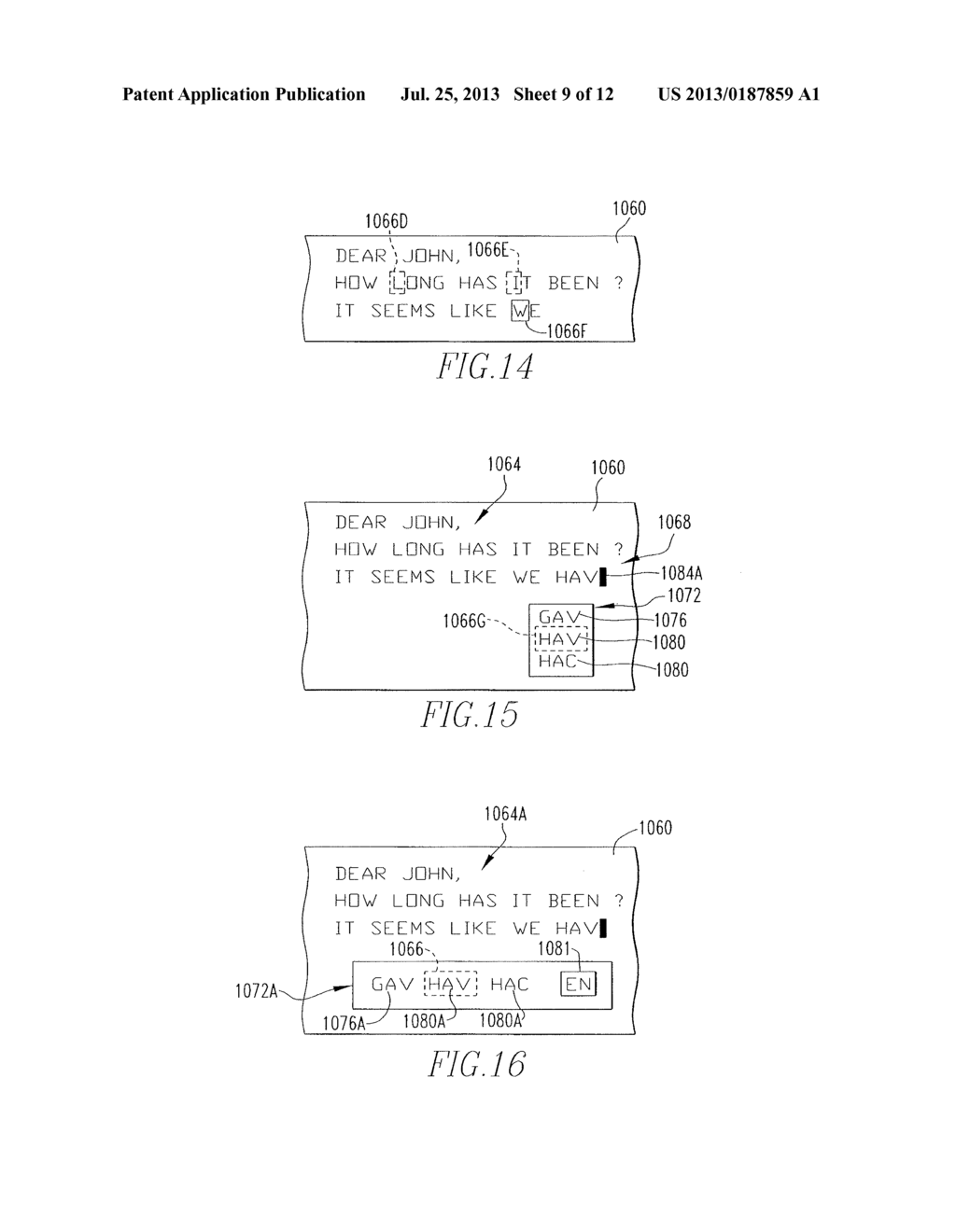 HANDHELD ELECTRONIC DEVICE AND METHOD FOR LEARNING CONTEXTUAL DATA DURING     DISAMBIGUATION OF TEXT INPUT - diagram, schematic, and image 10