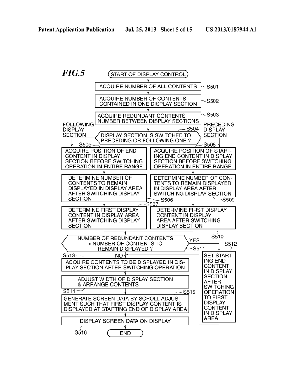 INFORMATION PROCESSING APPARATUS THAT CONTROLS DISPLAY OF CONTENTS, METHOD     OF CONTROLLING THE SAME, AND STORAGE MEDIUM - diagram, schematic, and image 06