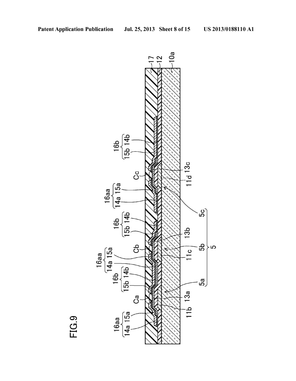 THIN FILM TRANSISTOR SUBSTRATE, METHOD FOR PRODUCING THE SAME, AND DISPLAY     DEVICE - diagram, schematic, and image 09