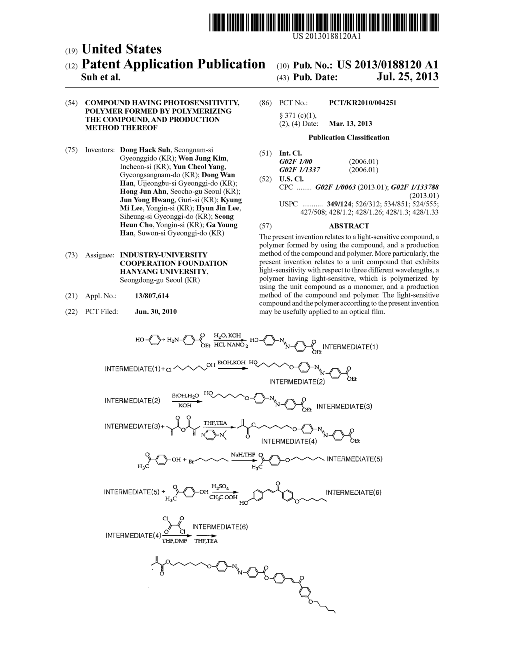 COMPOUND HAVING PHOTOSENSITIVITY, POLYMER FORMED BY POLYMERIZING THE     COMPOUND, AND PRODUCTION METHOD THEREOF - diagram, schematic, and image 01