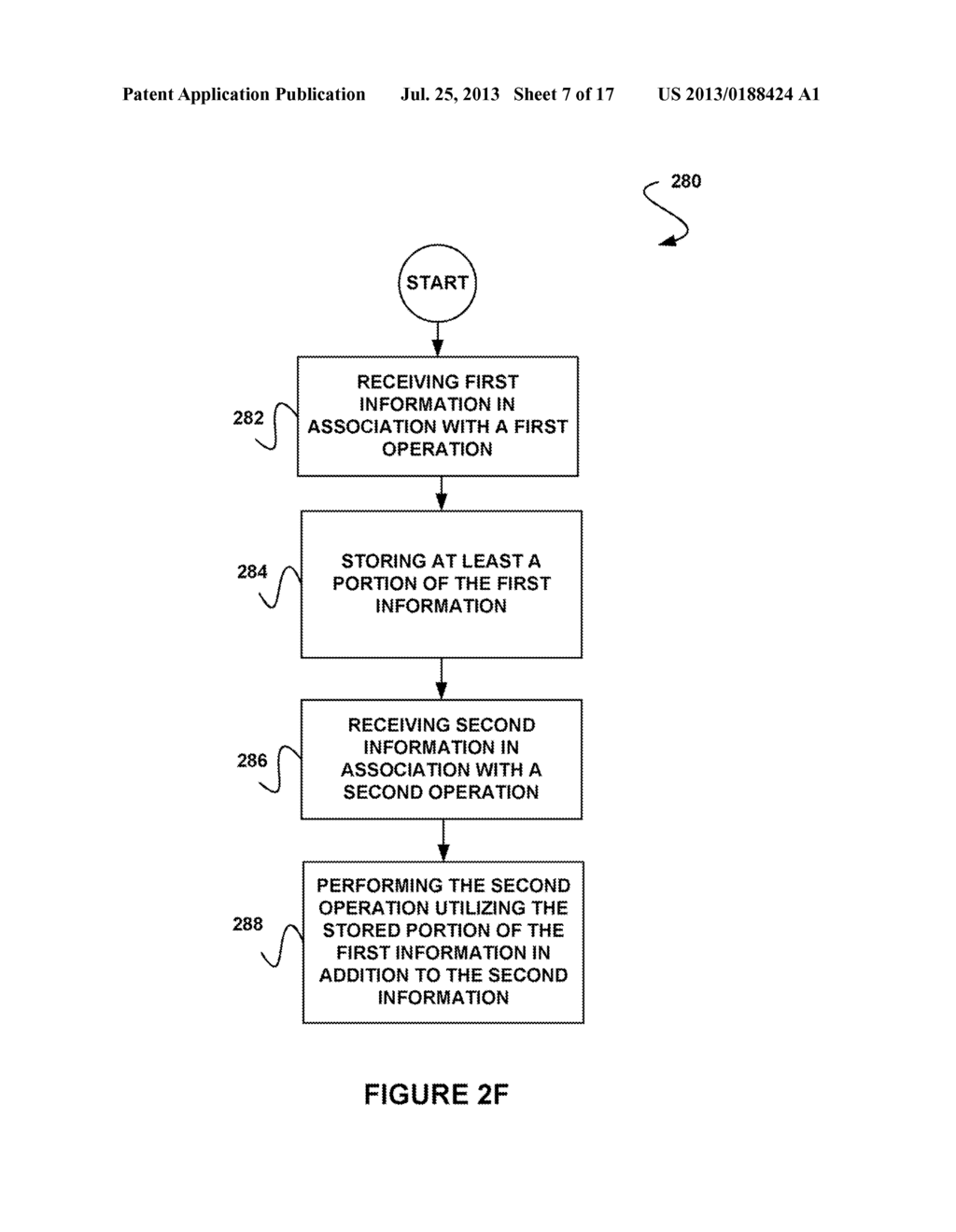 SYSTEM AND METHOD FOR STORING AT LEAST A PORTION OF INFORMATION RECEIVED     IN ASSOCIATION WITH A FIRST OPERATION FOR USE IN PERFORMING A SECOND     OPERATION - diagram, schematic, and image 08