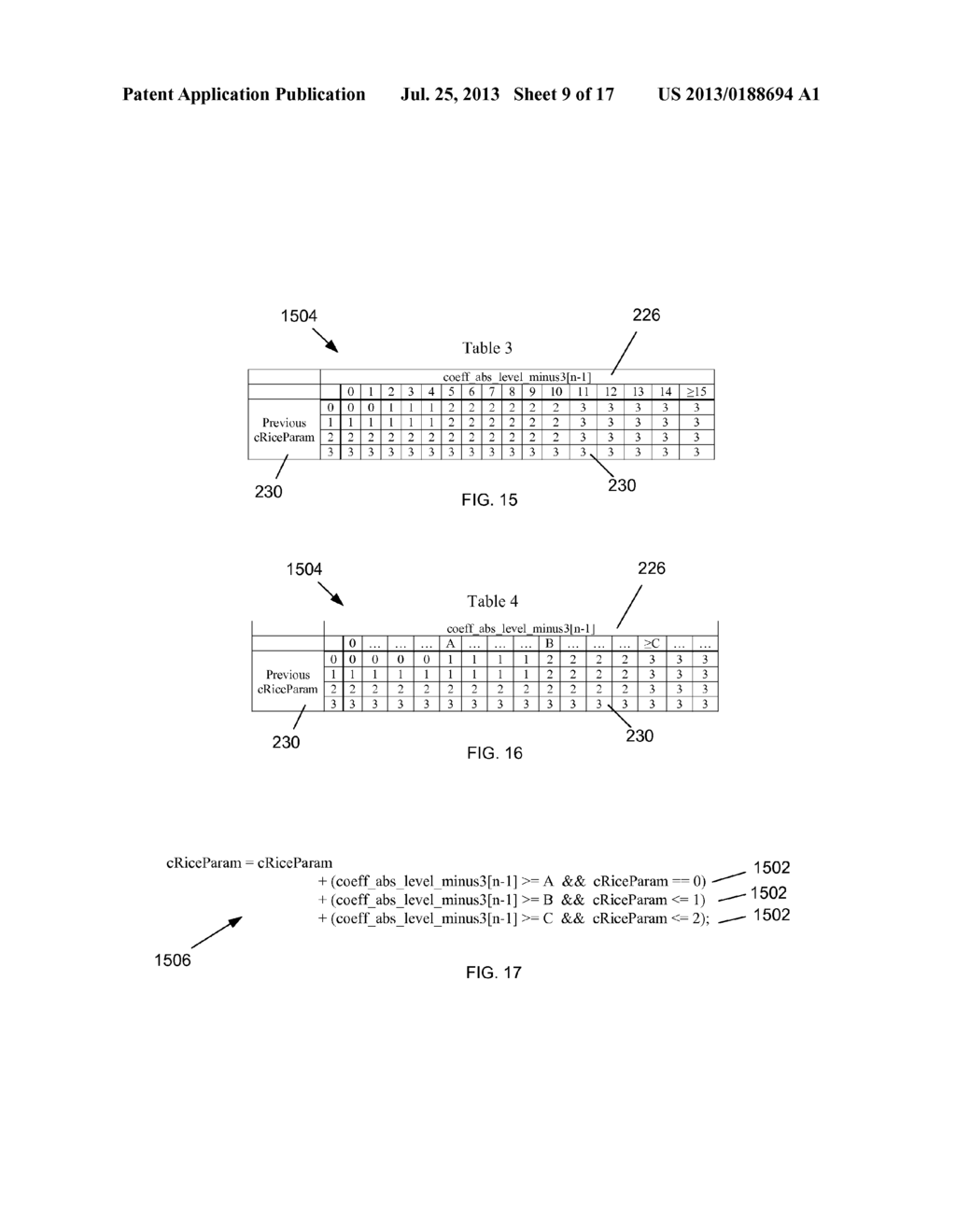 METHOD OF DETERMINING BINARY CODEWORDS FOR TRANSFORM COEFFICIENTS - diagram, schematic, and image 10