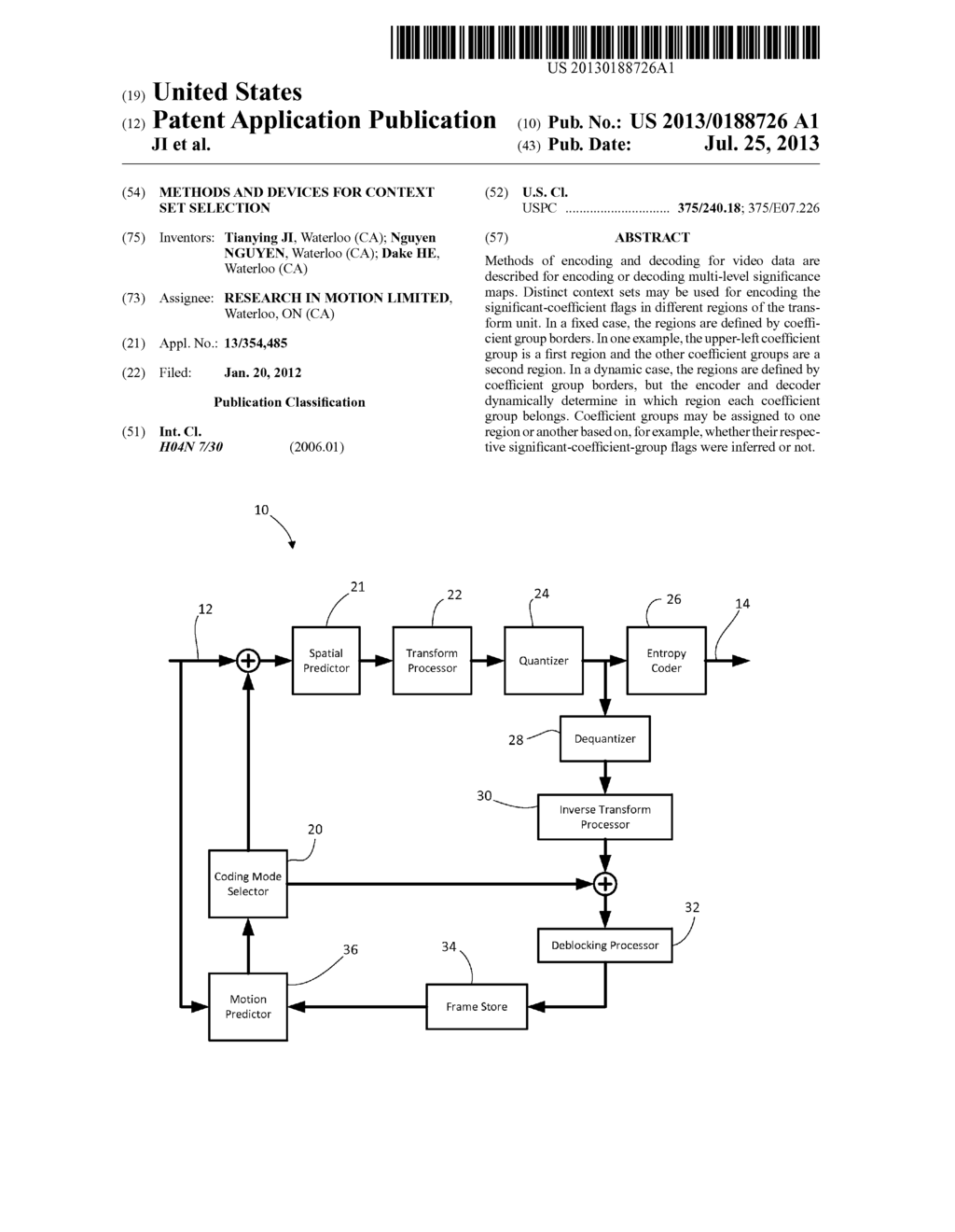 METHODS AND DEVICES FOR CONTEXT SET SELECTION - diagram, schematic, and image 01