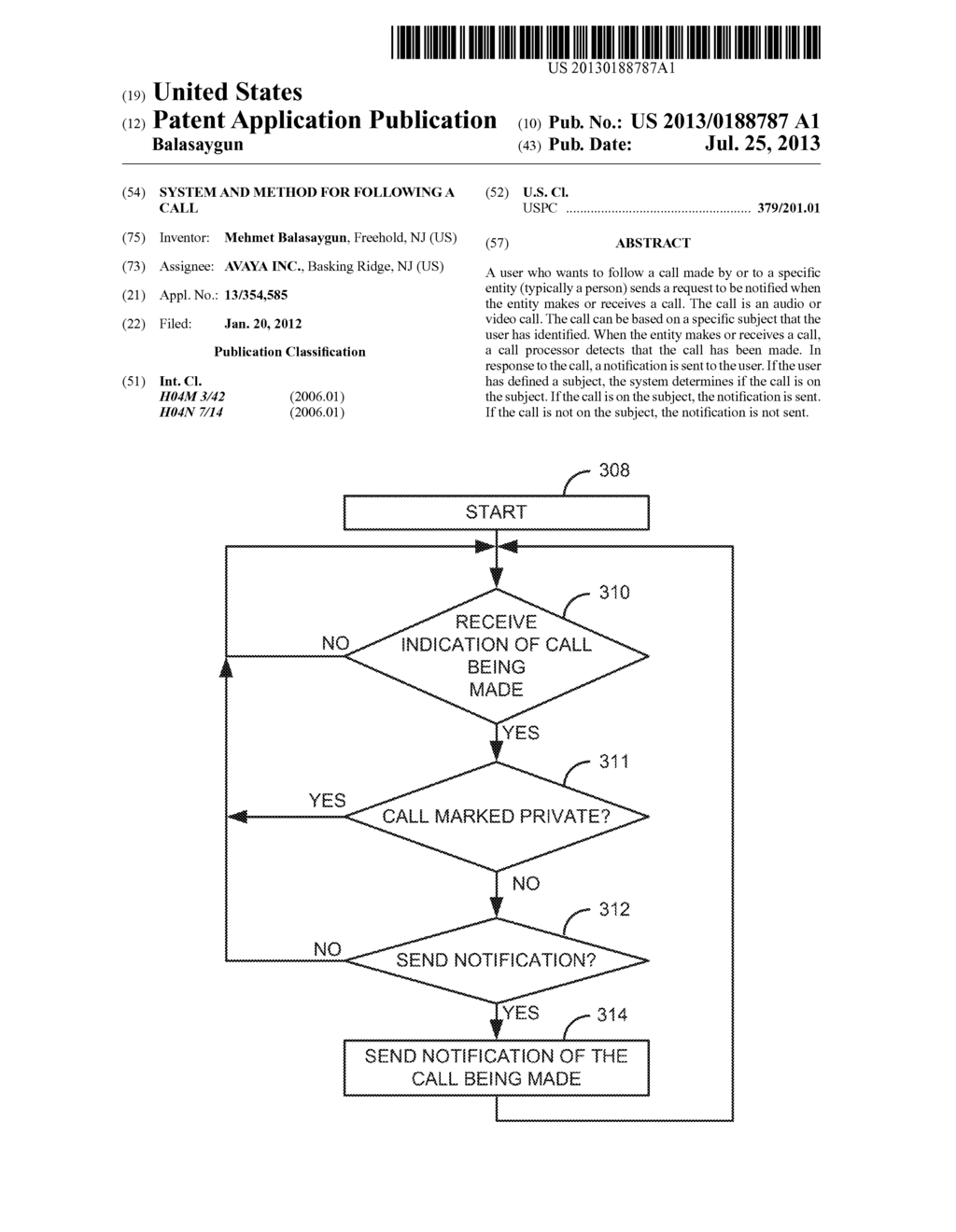 System and Method for Following a Call - diagram, schematic, and image 01