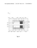 INJECTION MOLD ASSEMBLY INCLUDING AN INJECTION MOLD CAVITY AT LEAST     PARTIALLY DEFINED BY A SUPERHARD MATERIAL AND RELATED INJECTION MOLD     PRESSES, COMPONENTS, AND METHODS diagram and image