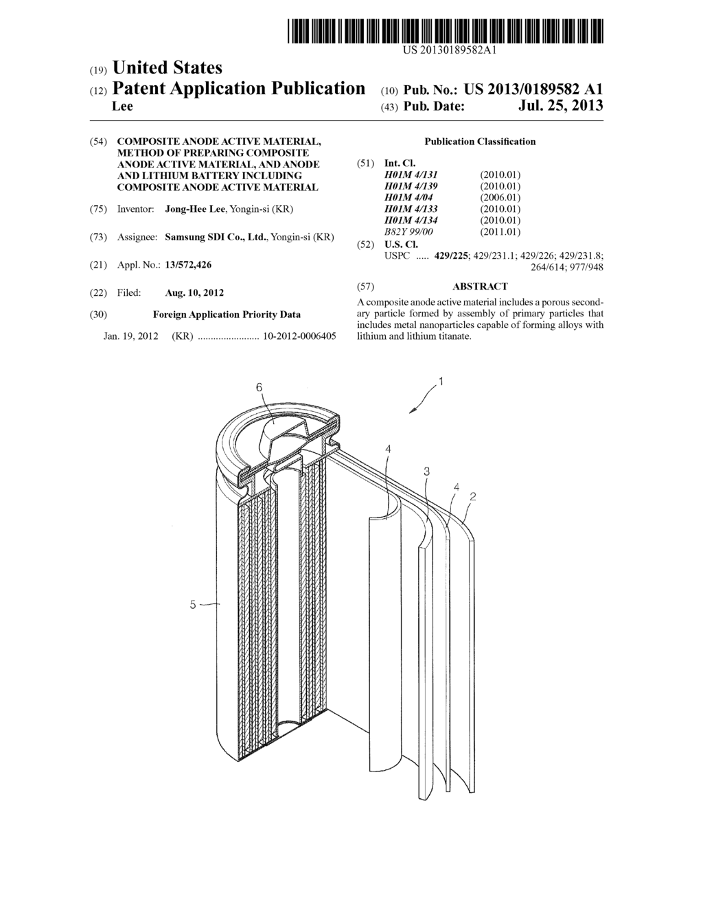 COMPOSITE ANODE ACTIVE MATERIAL, METHOD OF PREPARING COMPOSITE ANODE     ACTIVE MATERIAL, AND ANODE AND LITHIUM BATTERY INCLUDING COMPOSITE ANODE     ACTIVE MATERIAL - diagram, schematic, and image 01