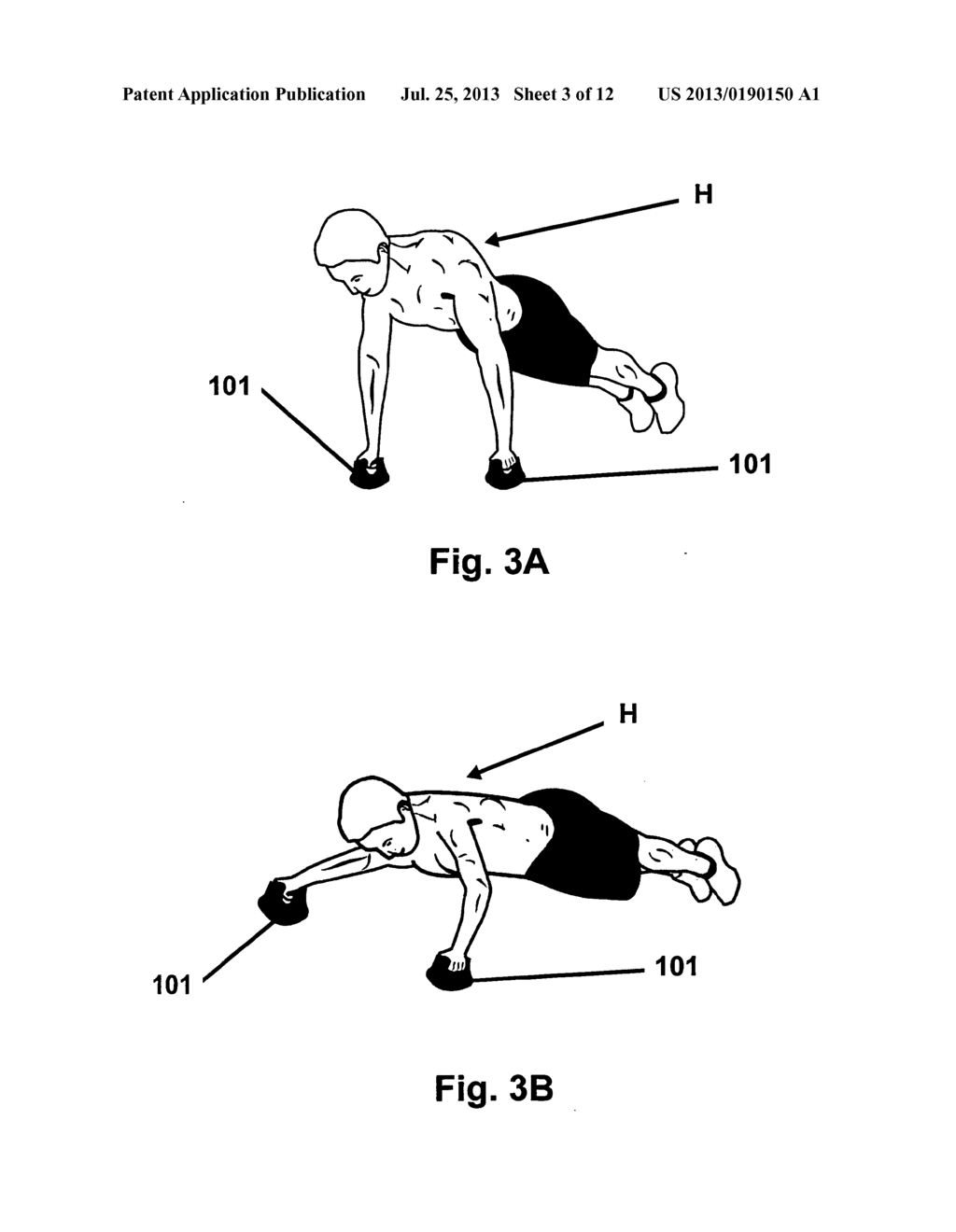 Exercise apparatus for accommodating push-ups - diagram, schematic, and image 04