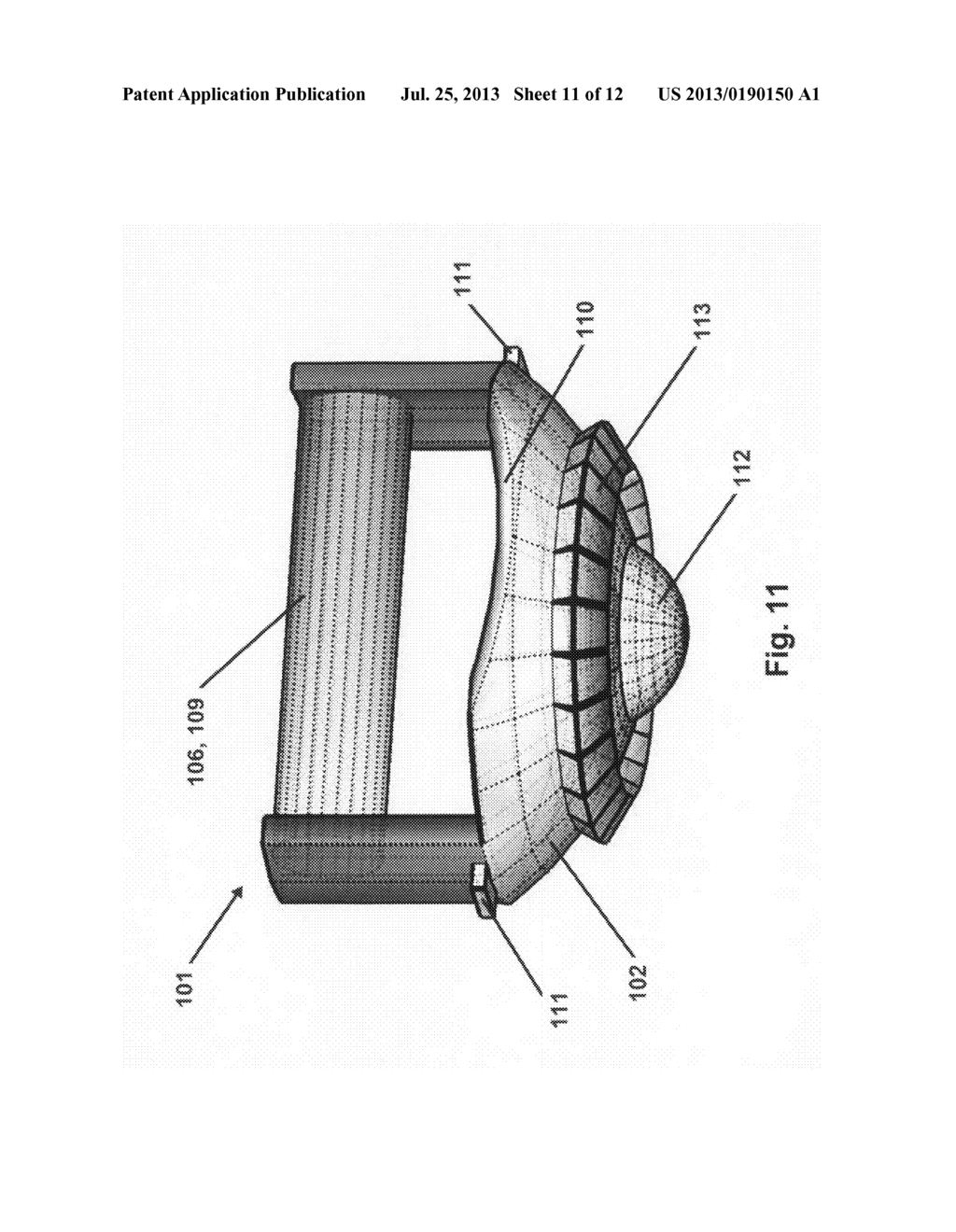 Exercise apparatus for accommodating push-ups - diagram, schematic, and image 12