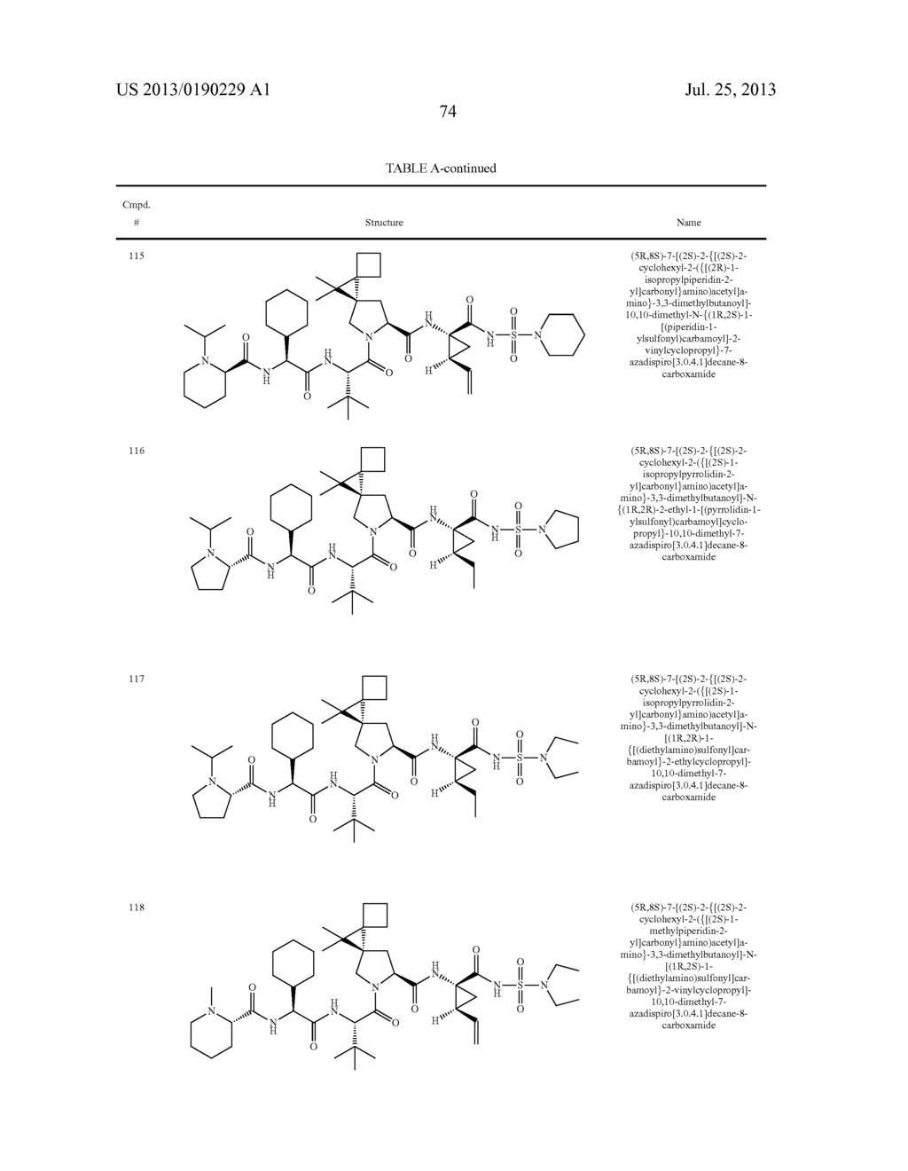 VITAMIN E FORMULATIONS OF SULFAMIDE NS3 INHIBITORS - diagram, schematic, and image 78