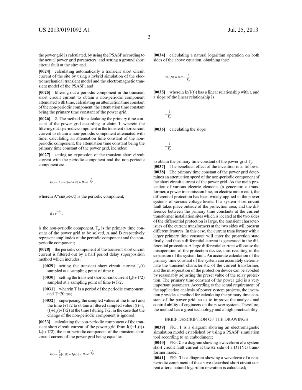 METHOD FOR CALCULATING PRIMARY TIME CONSTANT OF POWER GRID - diagram, schematic, and image 08