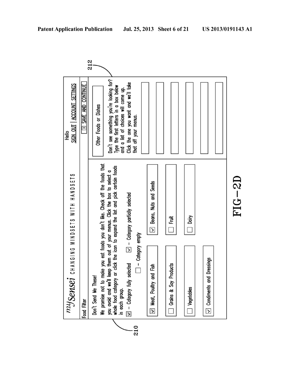 METHOD AND SYSTEM FOR SUGGESTING MEALS BASED ON TASTES AND PREFERENCES OF     INDIVIDUAL USERS - diagram, schematic, and image 07