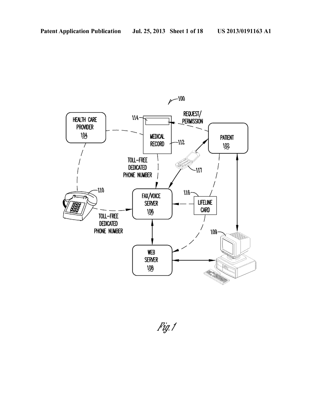 HEALTH RECORD WITH INBOUND AND OUTBOUND FAX FUNCTIONALITY - diagram, schematic, and image 02