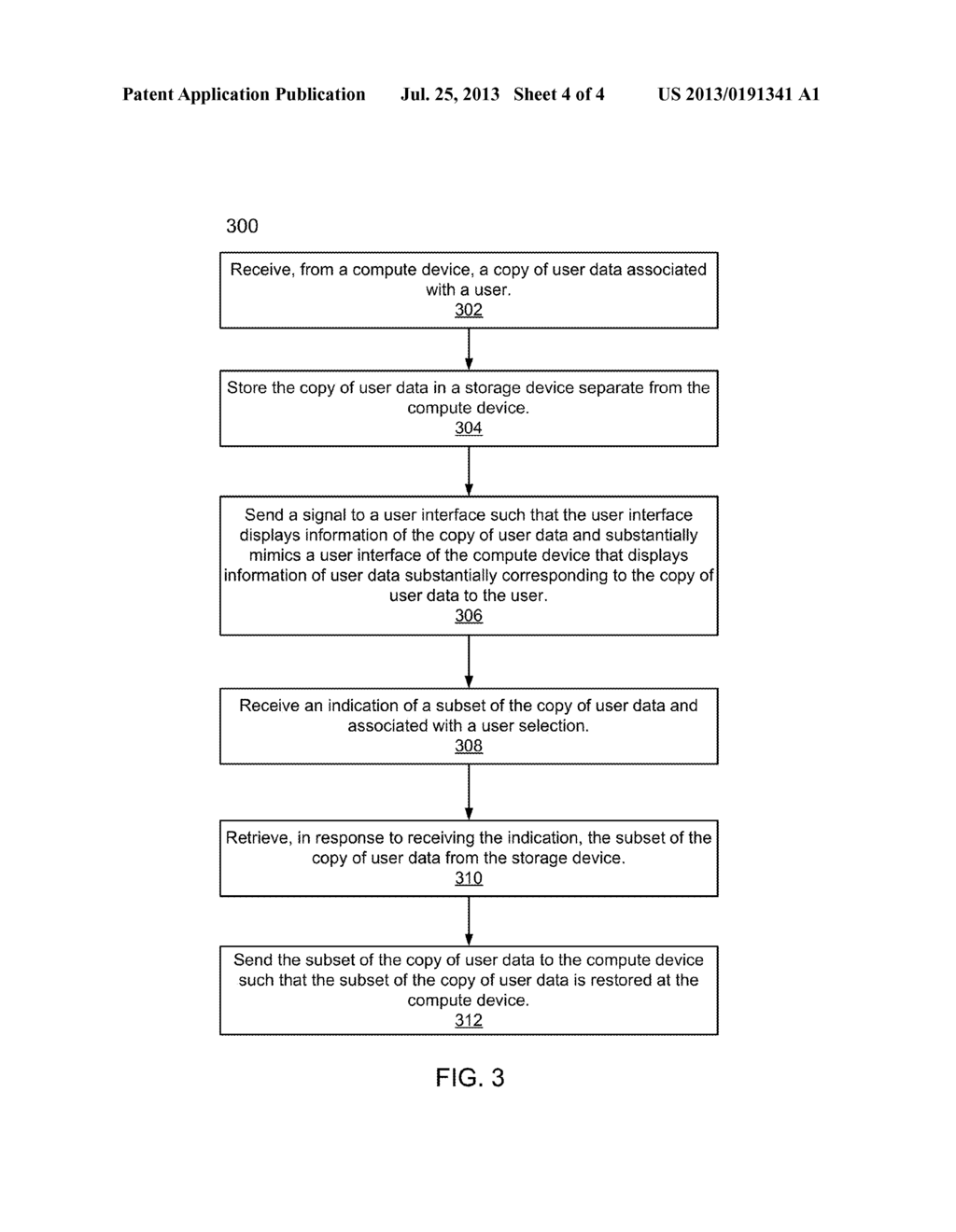 METHODS AND APPARATUS FOR RESTORING A USER-SELECTED SUBSET OF APPLICATION     DATA - diagram, schematic, and image 05