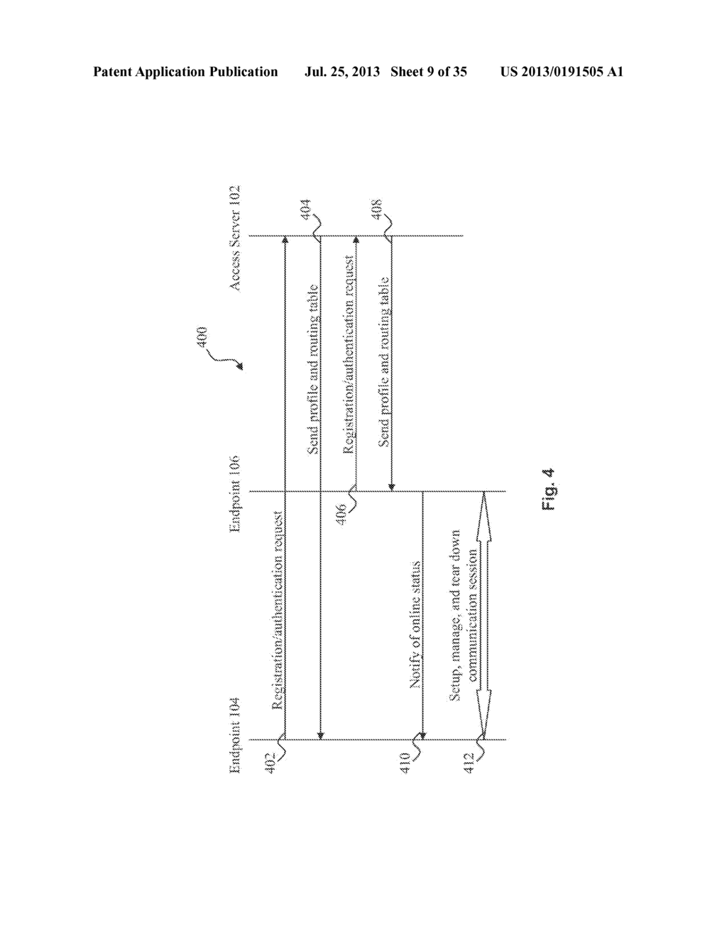 SYSTEM AND METHOD FOR TRAVERSING A NAT DEVICE FOR PEER-TO-PEER HYBRID     COMMUNICATIONS - diagram, schematic, and image 10