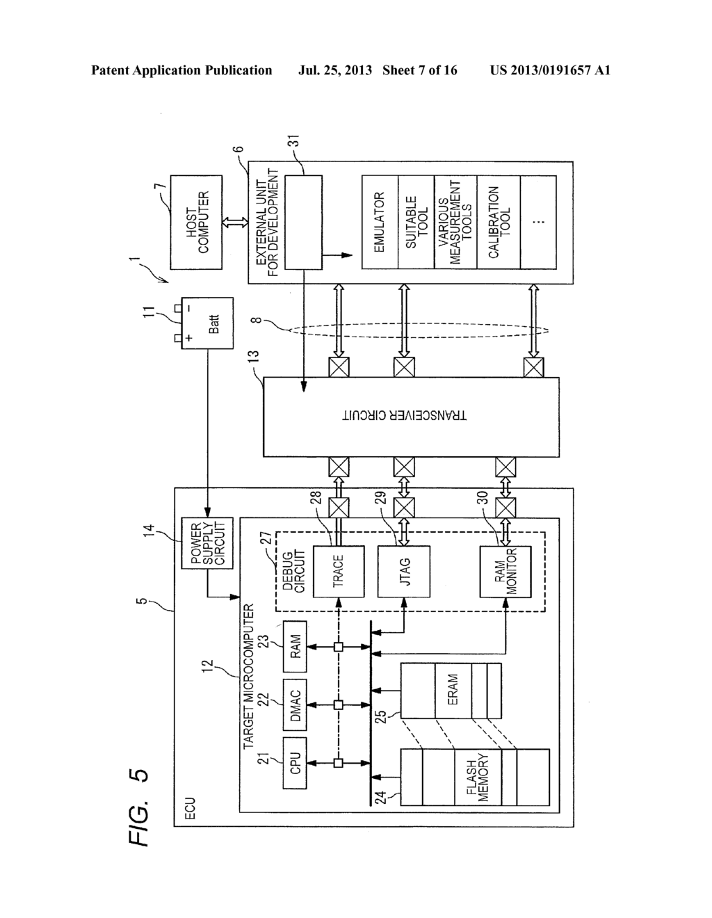 DEBUG SYSTEM, ELECTRONIC CONTROL UNIT, INFORMATION PROCESSING UNIT,     SEMICONDUCTOR PACKAGE, AND TRANSCEIVER CIRCUIT - diagram, schematic, and image 08