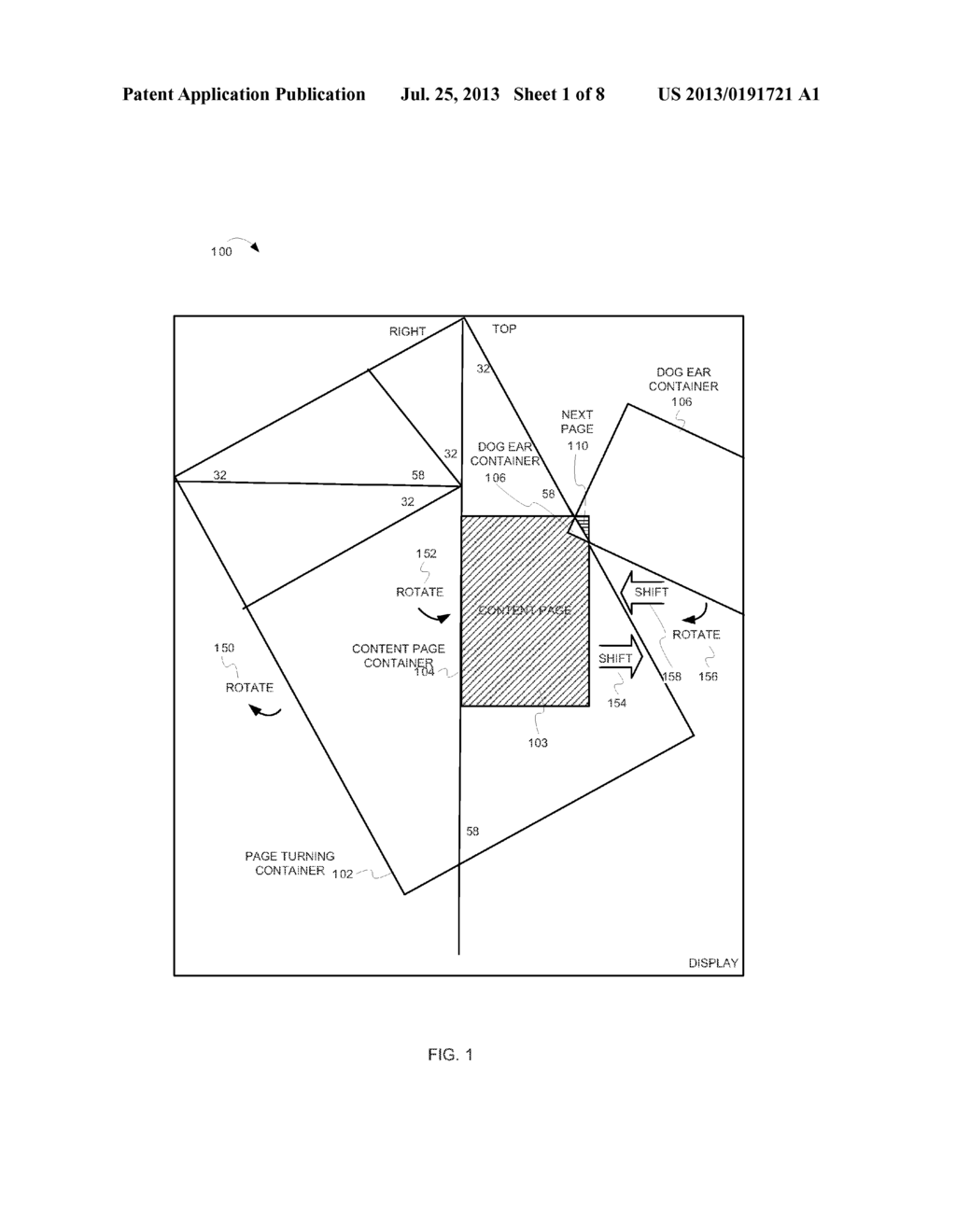 DOG EAR-BASED PAGE TURNING FOR ELECTRONIC DOCUMENTS - diagram, schematic, and image 02