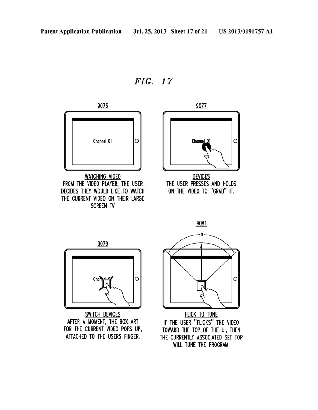 TRANSITIONING VIDEO BETWEEN TELEVISION AND TABLET COMPUTER OR THE LIKE - diagram, schematic, and image 18