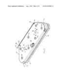 DEVICE AND METHOD FOR COUPLING A CLEANING IMPLEMENT TO A FLOOR CLEANING     MACHINE diagram and image