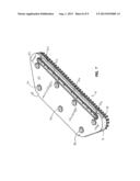 DEVICE AND METHOD FOR COUPLING A CLEANING IMPLEMENT TO A FLOOR CLEANING     MACHINE diagram and image