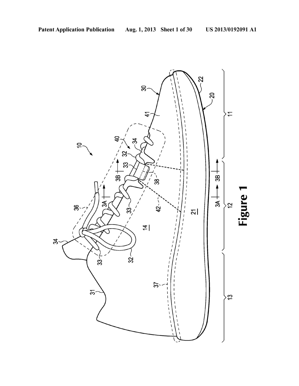 Article Of Footwear With Layered Fit System - diagram, schematic, and image 02