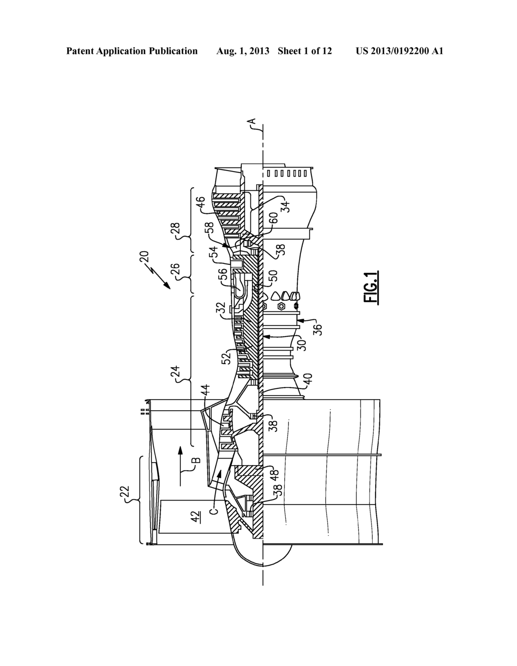 GEARED TURBOFAN GAS TURBINE ENGINE ARCHITECTURE - diagram, schematic, and image 02